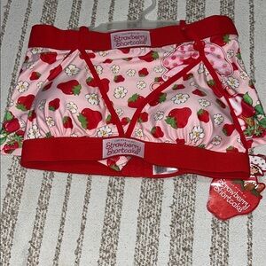 Strawberry Shortcake Pink Strawberry-Print Bralette